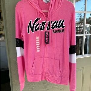 Lifestyle Nassau Bahamas Pink Hoodie